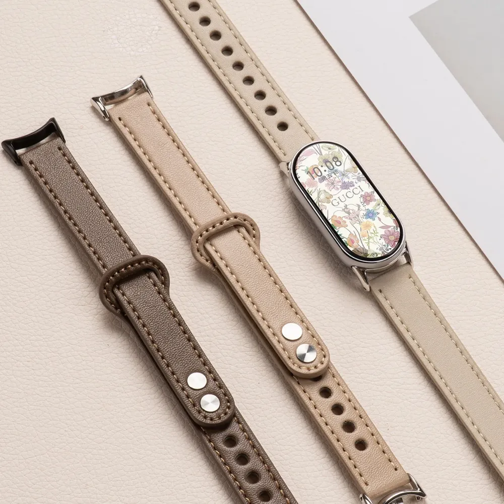 Bracelet montre fin cuir Xiaomi Mi Band 8