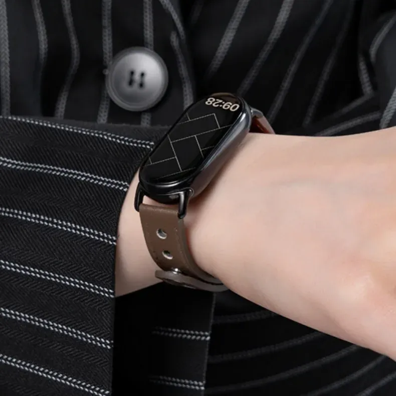 Bracelet montre fin cuir Xiaomi Mi Band 8