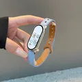 Bracelet montre fin cuir Xiaomi Mi Band 8 – Couleur du bracelet Light blue