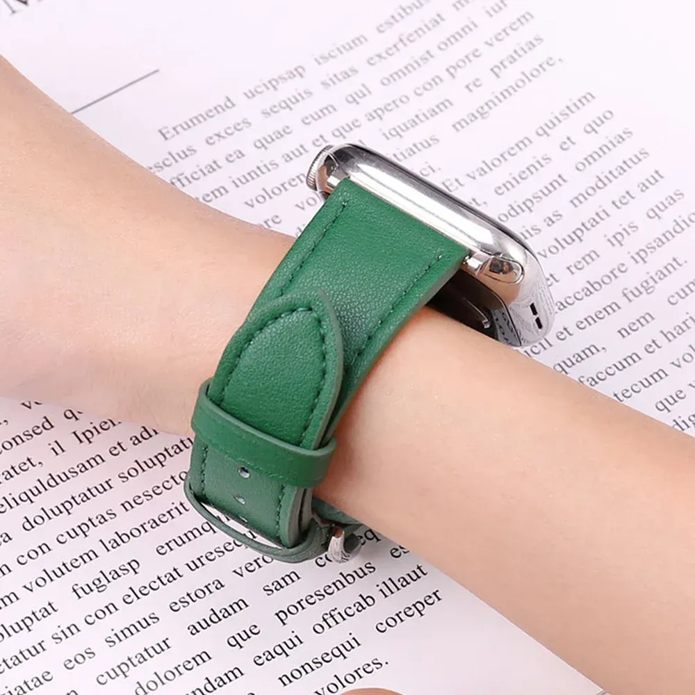 Bracelet montre luxe cuir Apple Watch 38 à 49 mm