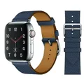Bracelet montre luxe cuir Apple Watch 38 à 49 mm – Couleur du bracelet Royal blue 9