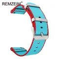 Bracelet montre nylon coloré 20 à 22 mm – Couleur du bracelet BLEU ROSE (5)