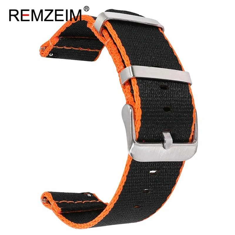 Bracelet montre nylon coloré 20 à 22 mm