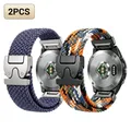 Bracelet montre nylon extensible 20 à 26 mm Garmin – Couleur 2PC Benim blue grey