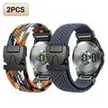 Bracelet montre nylon extensible 20 à 26 mm Garmin – Couleur 2PC Benim dark grey
