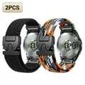 Bracelet montre nylon extensible 20 à 26 mm Garmin – Couleur 2PC Black and denim
