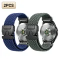 Bracelet montre nylon extensible 20 à 26 mm Garmin – Couleur 2PC Blue and green