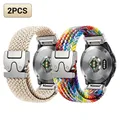 Bracelet montre nylon extensible 20 à 26 mm Garmin – Couleur 2PC Milk tea rainbow