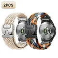 Bracelet montre nylon extensible 20 à 26 mm Garmin – Couleur 2PC Milk tea denim
