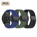 Bracelet montre nylon extensible 20 à 26 mm Garmin – Couleur 3PC blue green black