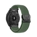 Bracelet montre nylon extensible 20 à 26 mm Garmin – Couleur green