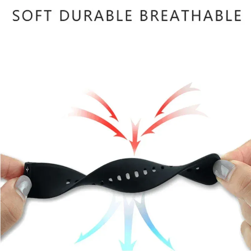 Bracelet montre silicone 18 à 22 mm universel