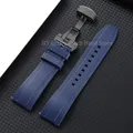 Bracelet montre silicone 18 à 24 mm étanche – Couleur du bracelet Blue-Black