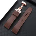 Bracelet montre silicone 18 à 24 mm étanche – Couleur du bracelet Brown-Rosegold