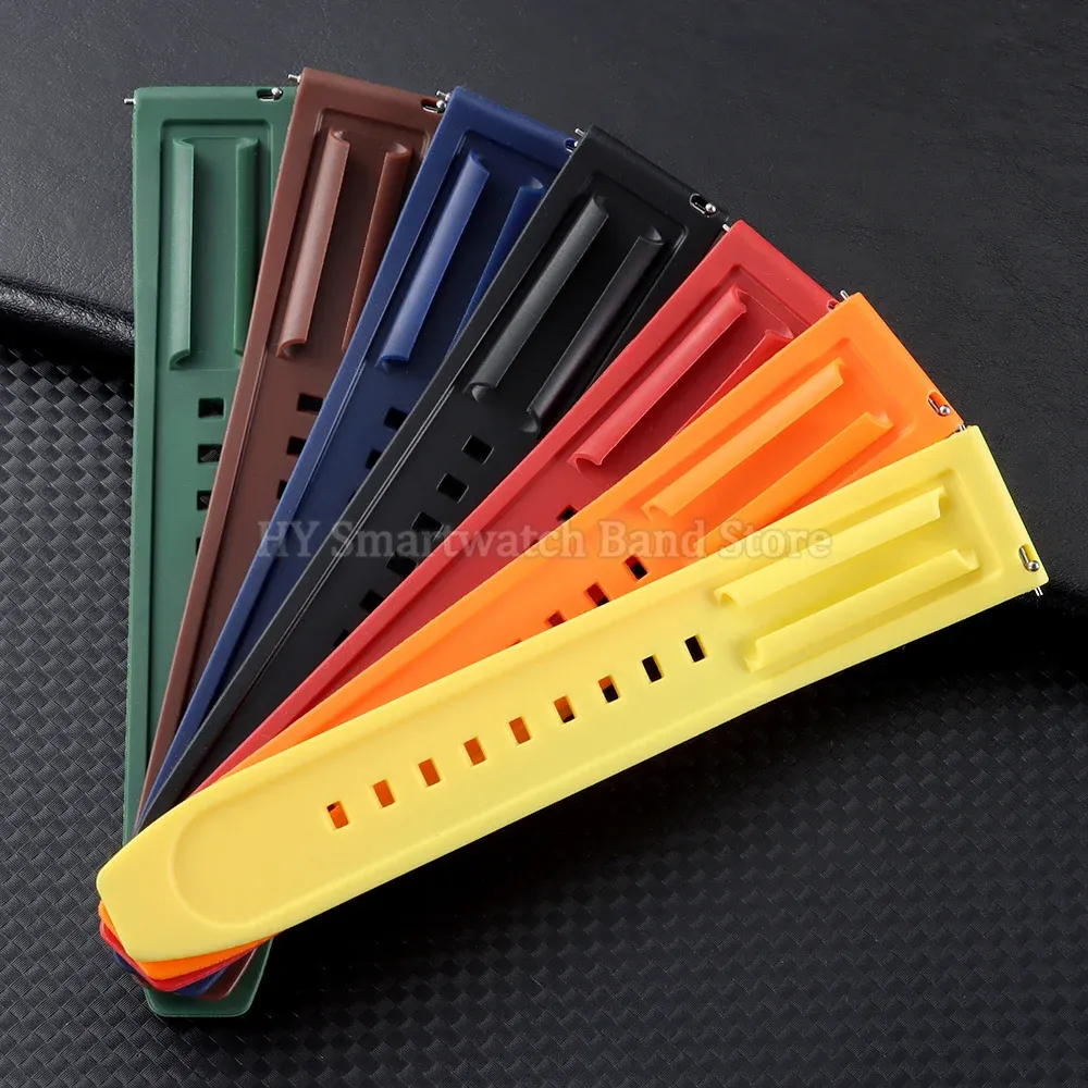 Bracelet montre silicone 18 à 24 mm étanche