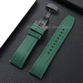 Bracelet montre silicone 18 à 24 mm étanche – Couleur du bracelet Green-Black