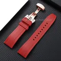Bracelet montre silicone 18 à 24 mm étanche – Couleur du bracelet Red-Rosegold
