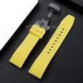 Bracelet montre silicone 18 à 24 mm étanche – Couleur du bracelet Yellow-Black