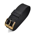 Bracelet montre silicone 20 à 22 mm doux – Couleur du bracelet Black-Gold Buckle