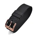 Bracelet montre silicone 20 à 22 mm doux – Couleur du bracelet Black-RoseGold