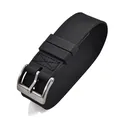 Bracelet montre silicone 20 à 22 mm doux – Couleur du bracelet Black-Silver Buckle