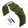 Bracelet montre silicone 20 à 26 mm – Couleur du bracelet Army Green 1