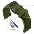 Bracelet montre silicone 20 à 26 mm – Couleur du bracelet Army Green 2