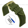 Bracelet montre silicone 20 à 26 mm – Couleur du bracelet Army Green 3