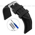 Bracelet montre silicone 20 à 26 mm – Couleur du bracelet Black 1