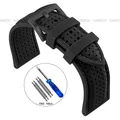 Bracelet montre silicone 20 à 26 mm – Couleur du bracelet Black 2