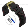 Bracelet montre silicone 20 à 26 mm – Couleur du bracelet Black Red 3