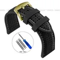 Bracelet montre silicone 20 à 26 mm – Couleur du bracelet Black White 3
