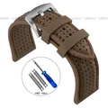 Bracelet montre silicone 20 à 26 mm – Couleur du bracelet Dark Brown 1