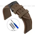 Bracelet montre silicone 20 à 26 mm – Couleur du bracelet Dark Brown 2