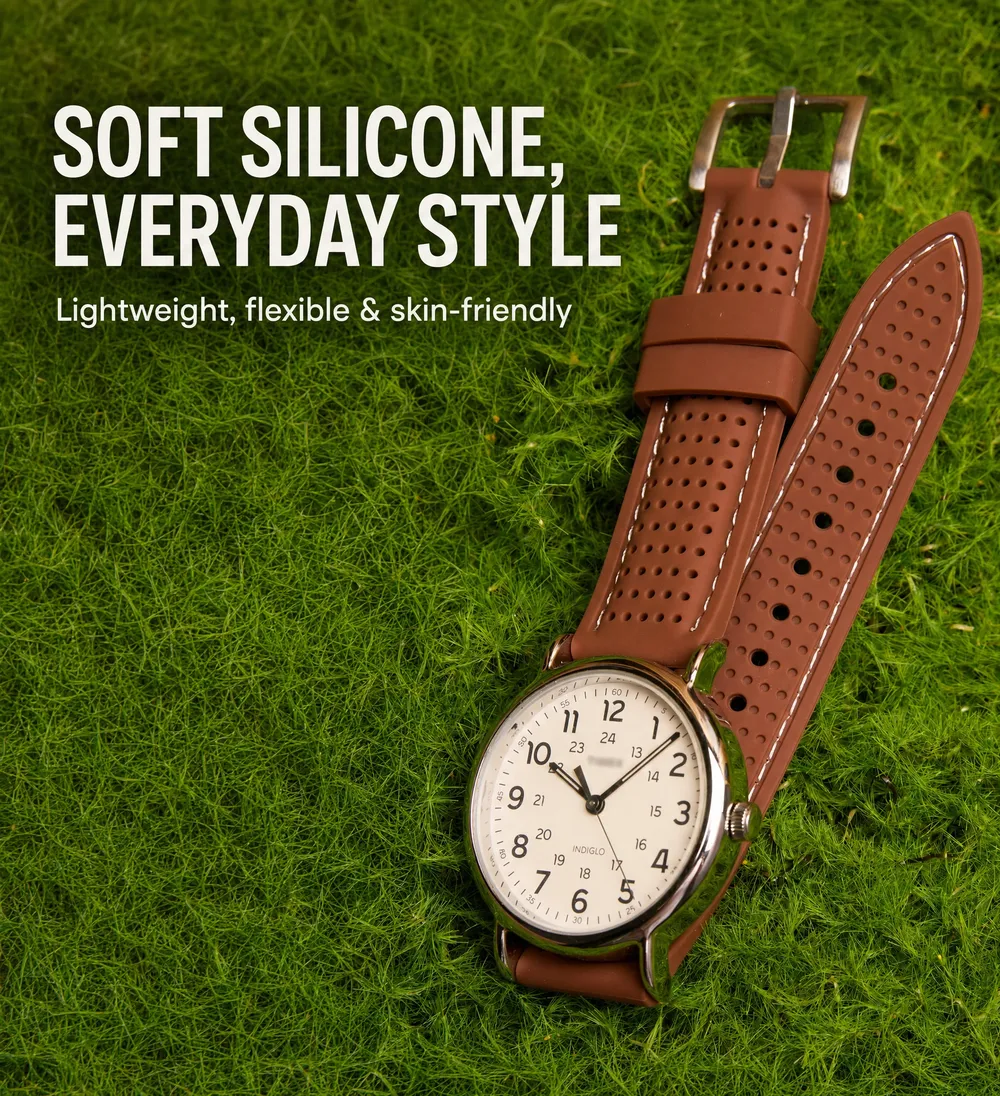 Bracelet montre silicone 20 à 26 mm