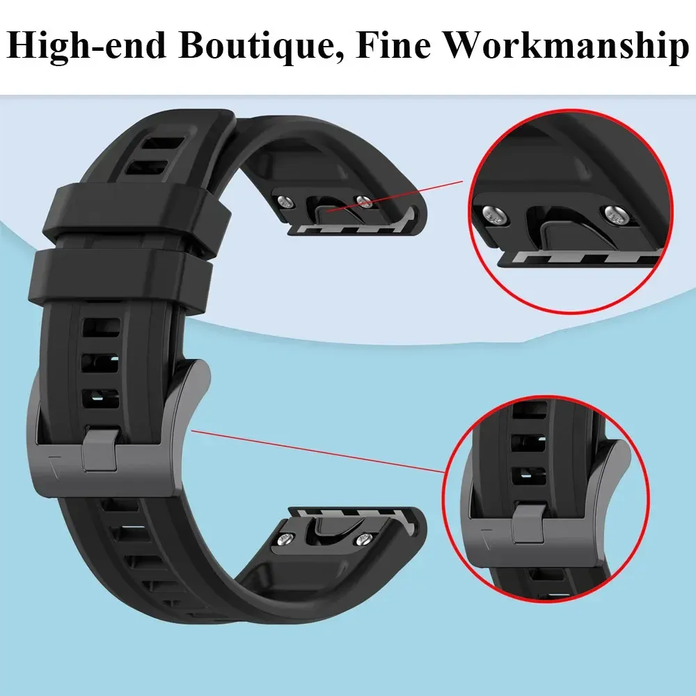 Bracelet montre silicone 20 à 26 mm