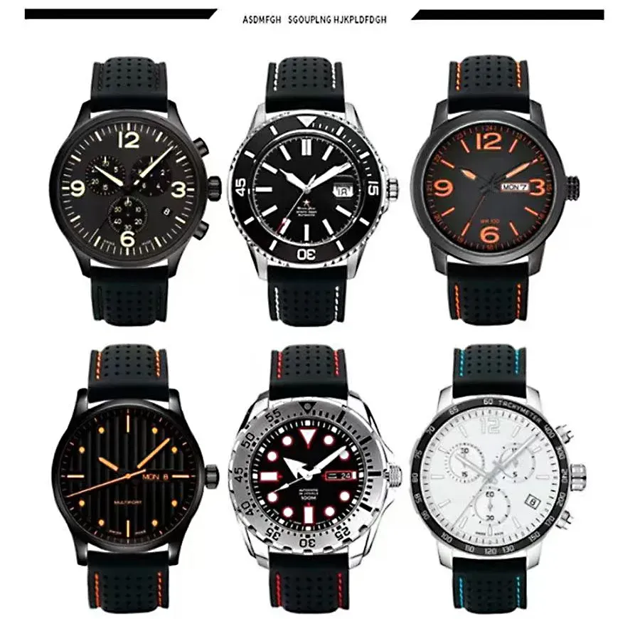 Bracelet montre silicone 20 à 26 mm