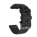 Bracelet montre silicone 20 à 26 mm Garmin Fenix – Couleur du bracelet Black