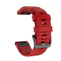 Bracelet montre silicone 20 à 26 mm Garmin Fenix – Couleur du bracelet Red