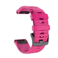 Bracelet montre silicone 20 à 26 mm Garmin Fenix – Couleur du bracelet Rose red