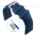 Bracelet montre silicone 20 à 26 mm – Couleur du bracelet Navy Blue 1