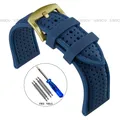Bracelet montre silicone 20 à 26 mm – Couleur du bracelet Navy Blue 3