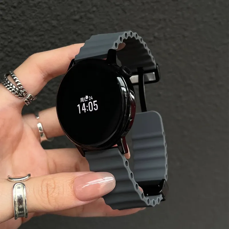 Bracelet montre silicone 20 et 22 mm