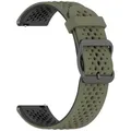 Bracelet montre silicone 20 et 22 mm – Couleur du bracelet Army green black