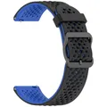 Bracelet montre silicone 20 et 22 mm – Couleur du bracelet Black blue