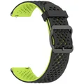 Bracelet montre silicone 20 et 22 mm – Couleur du bracelet Black green