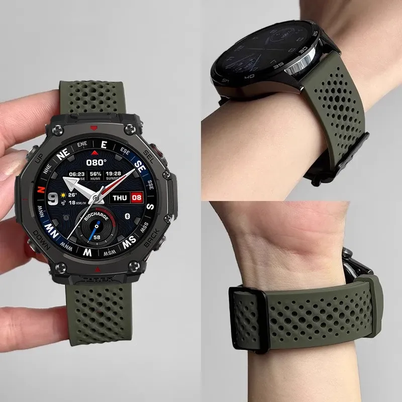 Bracelet montre silicone 20 et 22 mm