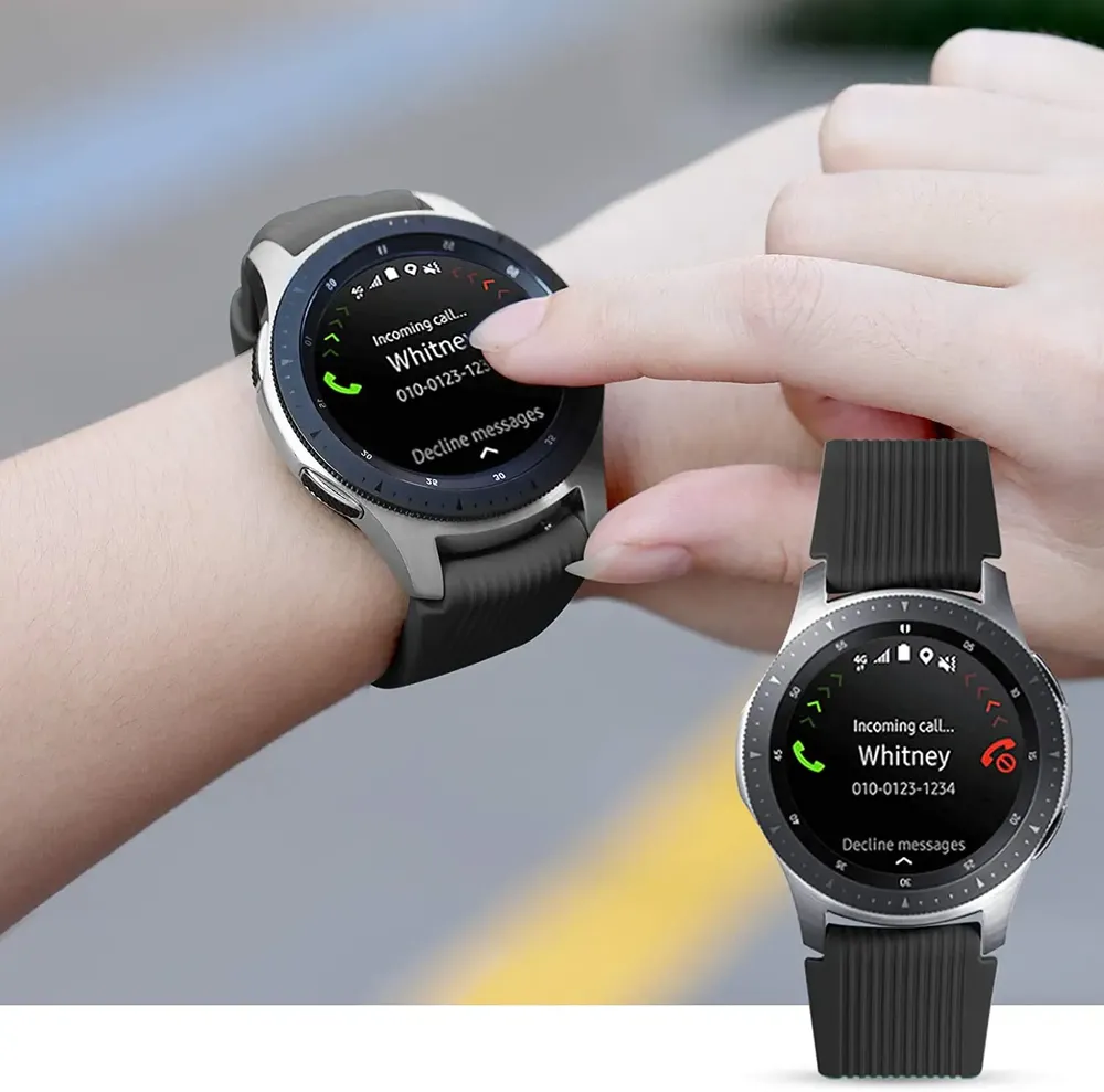 Bracelet montre silicone 20 et 22 mm