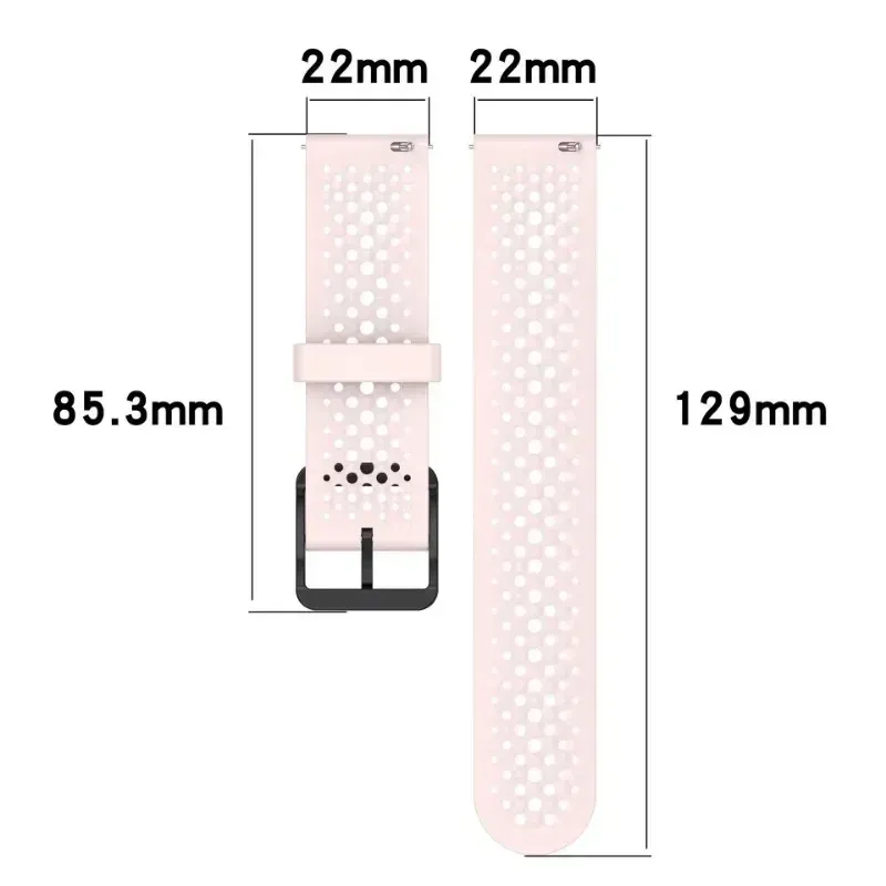 Bracelet montre silicone 20 et 22 mm