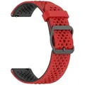 Bracelet montre silicone 20 et 22 mm – Couleur du bracelet Red black
